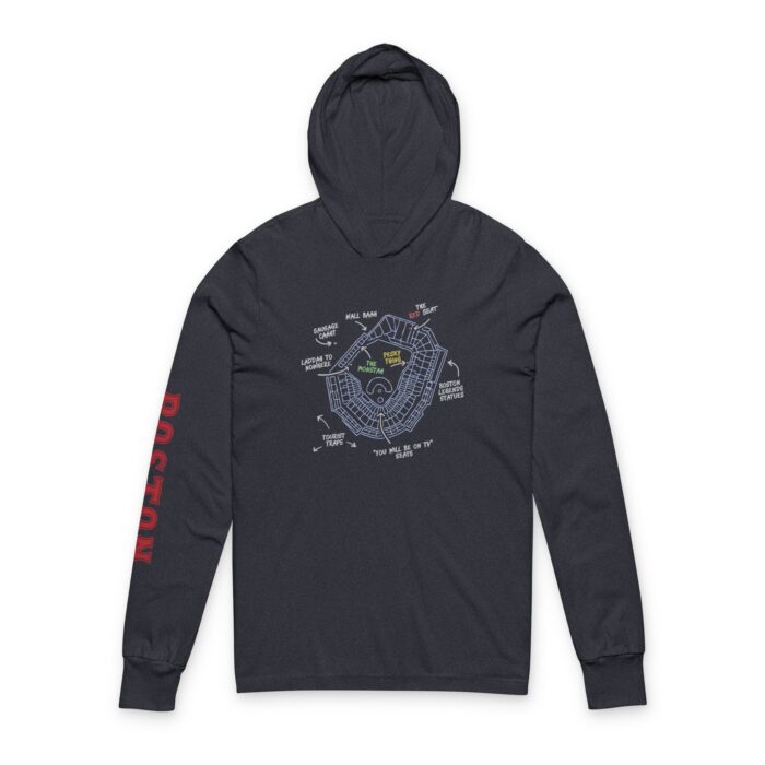 Boston Map Unisex Hooded Tee